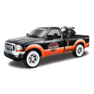 Модель автомобиля 1:24 Ford F-350 Super Duty Pickup + мотоцикл  El Knucklehead серии Харли Дэвидсон