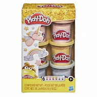 Пластилин Play-Doh "Золото и серебро", 6 баночек, 510 гр.