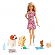 Кукла Barbie "Барби с 4-мя собаками"