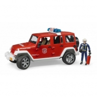 Машинка Внедорожник "Jeep Wrangler Unlimited Rubicon" пожарная, с фигуркой, 1:16 