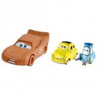 Машинки Cars 3 Молния МакКуин в роли Честера, Гвидо и Луиджи с тканью (2 шт.)