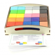 Игровой набор Уланик "Цветные кубики + карточки" средние