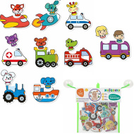 Набор стикеров-пазлов для купания Жирафики "Транспорт"