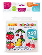 Конструктор Полесье "Классик" "Мозаика №6, фрукты-ягоды" (350 элементов) 