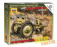 Сборная модель Советская 76-мм полковая пушка с расчетом, 1:72
