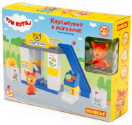 Конструктор Полесье "Макси" - "Три кота. Карамелька в магазине", 25 элементов, (в коробке)