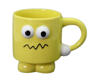 Кружка керамическая I LIKE GIFT «Weirdo», yellow, 360 ml