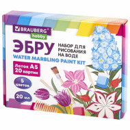 Набор для рисования на воде BRAUBERG HOBBY "Эбру", 5 цветов по 20 мл.