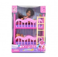 Игровой набор "Куклы-сестрички с игрушечной мебелью"
