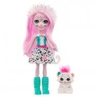 Мини-кукла Enchantimals "Сибил Снежный Леопард" с питомцем (15 см)
